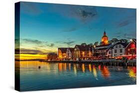 Stavanger at Night-Nightman1965-Stretched Canvas