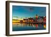 Stavanger at Night-Nightman1965-Framed Photographic Print