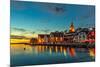 Stavanger at Night-Nightman1965-Mounted Photographic Print