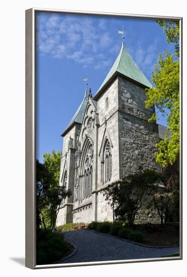 Stavanger Cathedral and Trees, Stavanger, Norway, Scandinavia, Europe-Eleanor-Framed Photographic Print