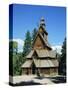 Stave Church, Folk Museum, Bygdoy, Oslo, Norway, Scandinavia, Europe-G Richardson-Stretched Canvas