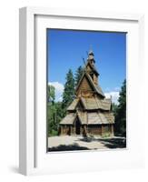 Stave Church, Folk Museum, Bygdoy, Oslo, Norway, Scandinavia, Europe-G Richardson-Framed Photographic Print