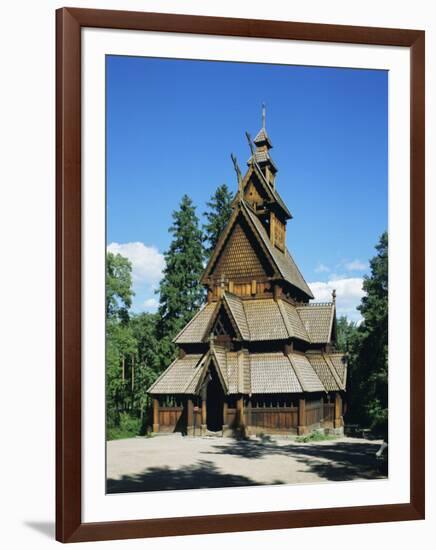 Stave Church, Folk Museum, Bygdoy, Oslo, Norway, Scandinavia, Europe-G Richardson-Framed Photographic Print