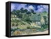 Staw-Roofed Houses-Vincent van Gogh-Framed Stretched Canvas