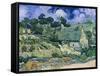 Staw-Roofed Houses-Vincent van Gogh-Framed Stretched Canvas