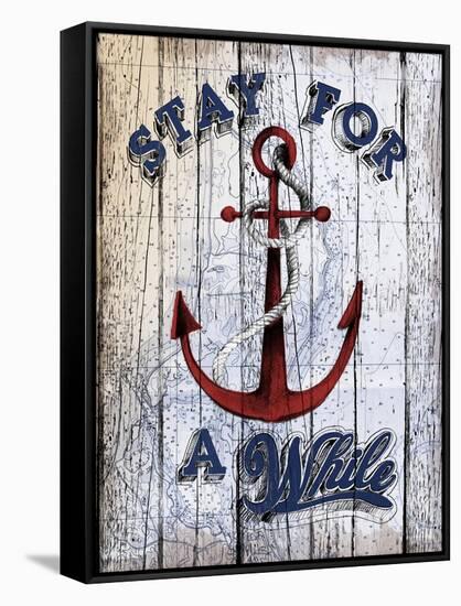 Stay Anchor-Art Licensing Studio-Framed Stretched Canvas