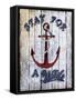 Stay Anchor-Art Licensing Studio-Framed Stretched Canvas