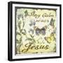 Stay Calm-Jesus-Butterflies-Jean Plout-Framed Giclee Print