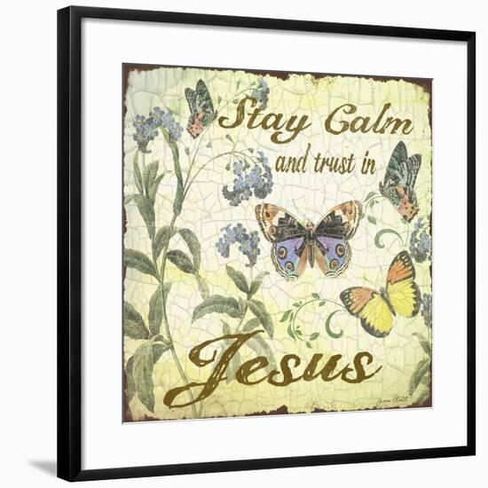 Stay Calm-Jesus-Butterflies-Jean Plout-Framed Giclee Print