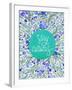 Stay Curious in Blue and Turquoise-Cat Coquillette-Framed Giclee Print