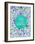 Stay Curious in Blue and Turquoise-Cat Coquillette-Framed Giclee Print