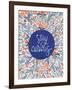 Stay Curious in Navy and Red-Cat Coquillette-Framed Giclee Print