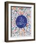 Stay Curious in Navy and Red-Cat Coquillette-Framed Giclee Print