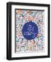 Stay Curious in Navy and Red-Cat Coquillette-Framed Giclee Print