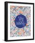 Stay Curious in Navy and Red-Cat Coquillette-Framed Giclee Print