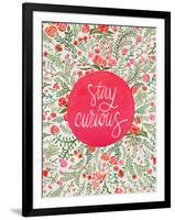 Stay Curious in Pink and Green-Cat Coquillette-Framed Giclee Print