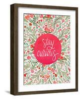 Stay Curious in Pink and Green-Cat Coquillette-Framed Giclee Print