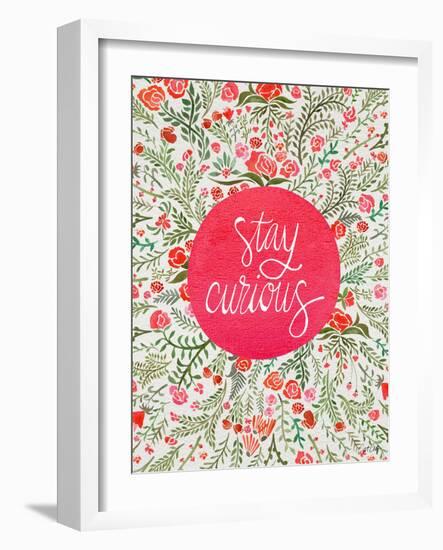 Stay Curious in Pink and Green-Cat Coquillette-Framed Giclee Print