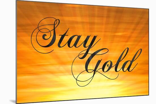 Stay Gold Ponyboy-null-Mounted Art Print