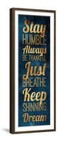 Stay Humble Gold-Jace Grey-Framed Premium Giclee Print