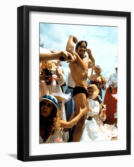 Stay Hungry, Arnold Schwarzenegger, 1976-null-Framed Photo