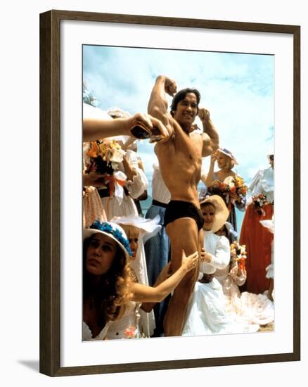 Stay Hungry, Arnold Schwarzenegger, 1976-null-Framed Photo