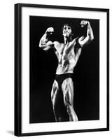Stay Hungry, Arnold Schwarzenegger, 1976-null-Framed Premium Photographic Print