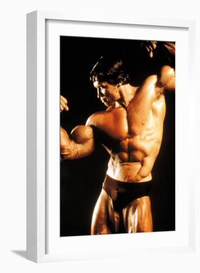 Stay Hungry, Arnold Schwarzenegger, 1976-null-Framed Premium Photographic Print