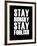 Stay Hungry Stay Foolish Black-NaxArt-Framed Art Print