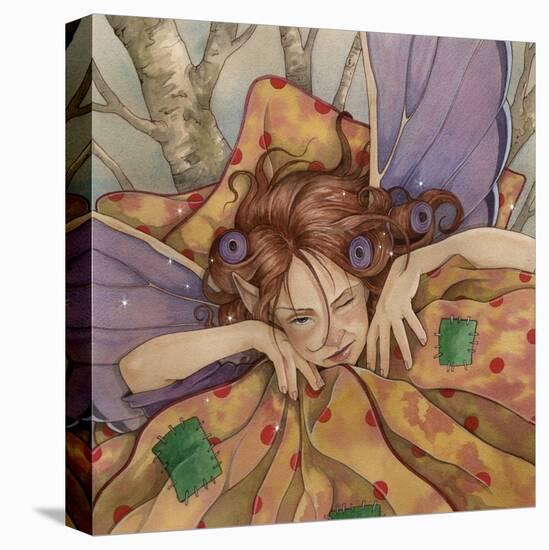 Stay in Bed Fairy-Linda Ravenscroft-Stretched Canvas