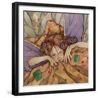 Stay in Bed Fairy-Linda Ravenscroft-Framed Premium Giclee Print