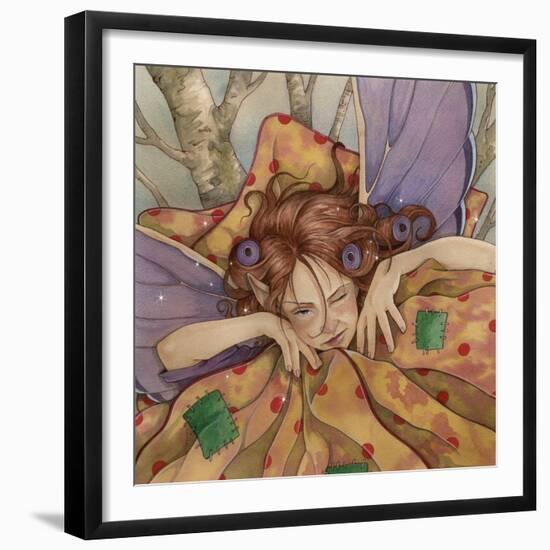 Stay in Bed Fairy-Linda Ravenscroft-Framed Premium Giclee Print