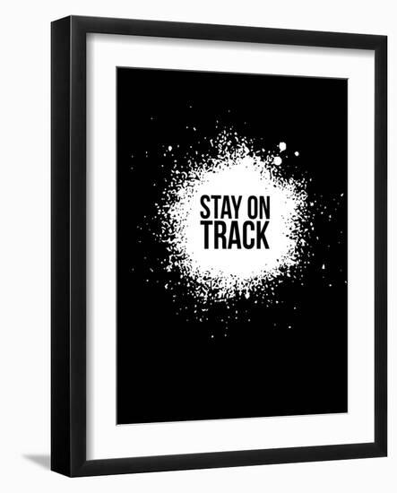 Stay on Track Black-NaxArt-Framed Art Print