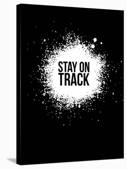 Stay on Track Black-NaxArt-Stretched Canvas