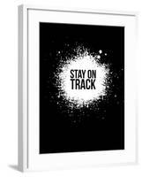 Stay on Track Black-NaxArt-Framed Art Print