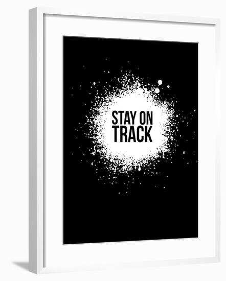 Stay on Track Black-NaxArt-Framed Art Print