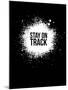 Stay on Track Black-NaxArt-Mounted Art Print