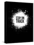 Stay on Track Black-NaxArt-Stretched Canvas