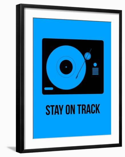 Stay on Track Blue-NaxArt-Framed Art Print