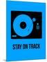 Stay on Track Blue-NaxArt-Mounted Art Print