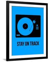 Stay on Track Blue-NaxArt-Framed Art Print