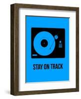 Stay on Track Blue-NaxArt-Framed Art Print