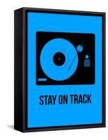 Stay on Track Blue-NaxArt-Framed Stretched Canvas