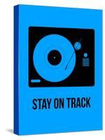 Stay on Track Blue-NaxArt-Stretched Canvas