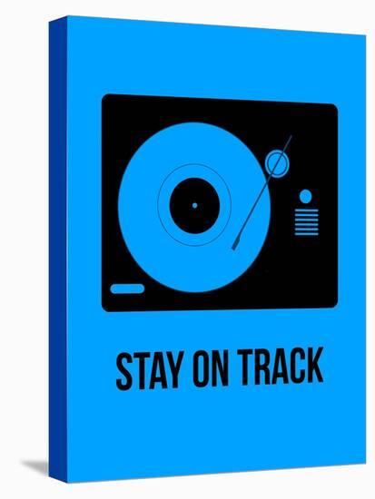 Stay on Track Blue-NaxArt-Stretched Canvas