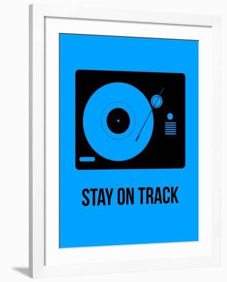Stay on Track Blue-NaxArt-Framed Art Print