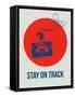 Stay on Track Circle 1-NaxArt-Framed Stretched Canvas