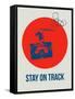 Stay on Track Circle 1-NaxArt-Framed Stretched Canvas