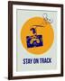 Stay on Track Circle 2-NaxArt-Framed Art Print