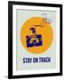 Stay on Track Circle 2-NaxArt-Framed Art Print